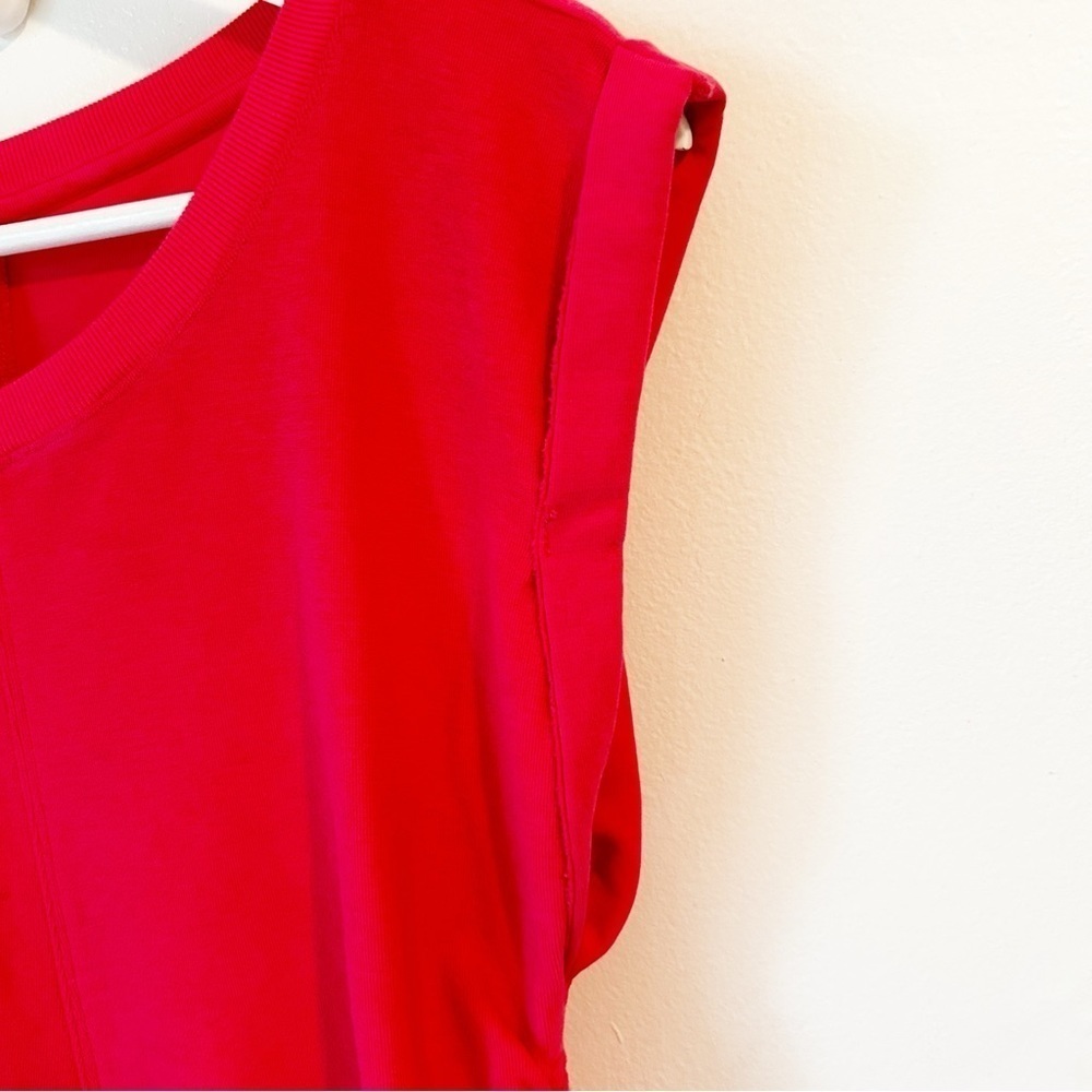 Anthropologie Daily Practice Ruched Baby Tank in Raspberry - Size Small - Picture 6 of 10